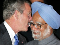 منمہون سنگھ اور جارج بش