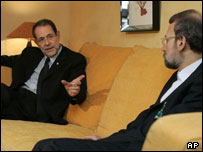 Javier Solana ve Ali Laricani