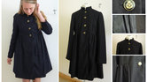 Navy wool coat...