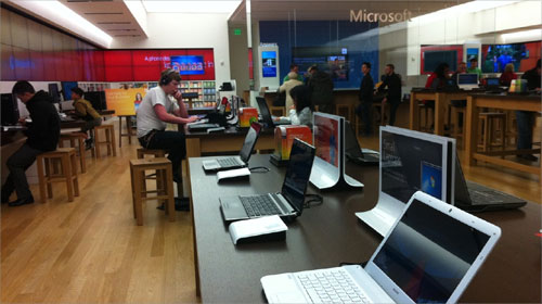 Inside Microsoft store