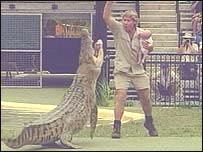 O apresentador Steve Irwin
