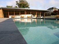 swimming pool at Trelowarren