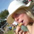 Lucy enjoying an ice cream