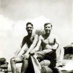 3rd The King’s Own Hussars, Bert and self Tiberias, Palestine June 1946