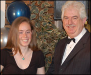 Becky Slater with Highland Spring's Ed Sparrow