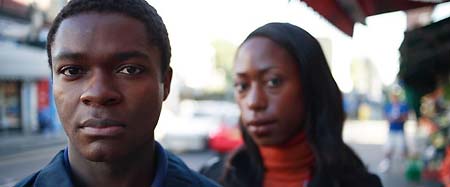 David Oyelowo as Joe and Nikkia Amuka Bird as Heather in 'Shoot The Messenger'