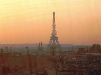 Sunset on Eiffel Tower