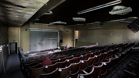 Interior of Pontypridd Town Hall. Image courtesy of The Theatres Trust Image Library