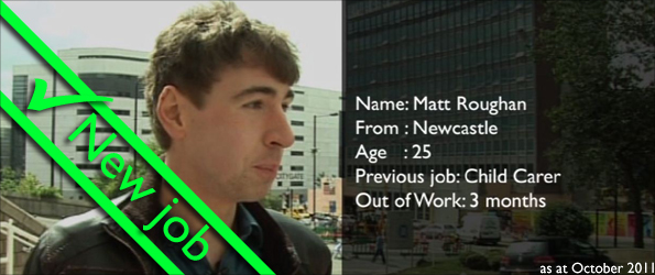 Matt Roughan - who has found work