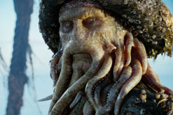 Bill Nighy as Davy Jones in Pirates of the Caribbean