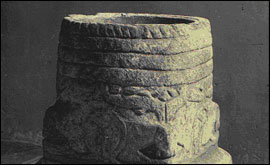 Large carved stone vessel