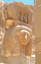 Image of a Egyptian monument found at Deir el-Bahari