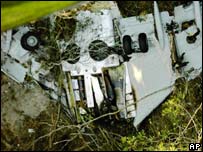 Destroços do avião da Gol que caiu em 29 de setembro