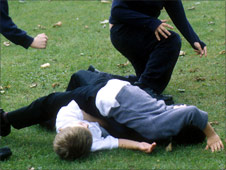Boys fighting
