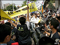 Macau'daki göstericiler