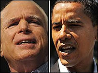Mccain (esq.) e Obama