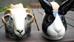 Another effort from William Graham, showing sheep and rabbit egg cups