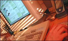 Someone surfing the internet 