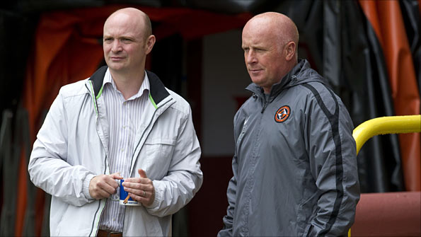 Dundee United chairman Stephen Thompson and manager Peter Houston