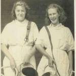 Eveline Fletcher & Hilda Dison,'Happy Milkmaids', Reaseheath Agricultural College, near Nantwich, Cheshire, 1941 Eveline Fletcher & Hilda Dison,'Happy Milkmaids', Reaseheath Agricultural College, near Nantwich, Cheshire, 1941