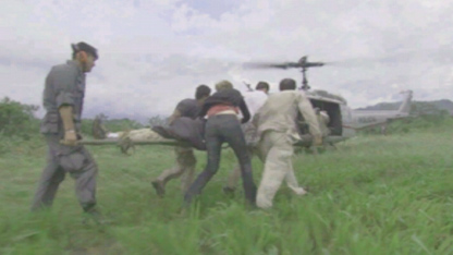 Matt is evacuated by helicopter