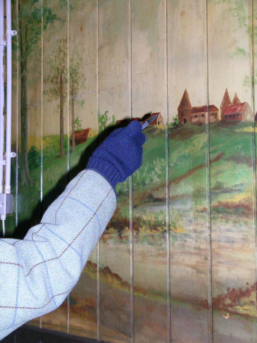 I spy an oasthouse. Perhaps our artist was a Kentish lad