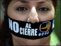 Protesto contra o fechamento da RCTV