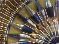 Intricate filigree pen nibs