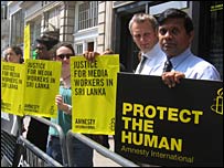 Amnesty International vigil in London on Sri Lanka (Library photo)