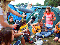 Recording Vices in the Reading campsite.