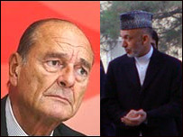 ولسمشران کرزى او شيراک