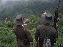 Combatentes das Farc na Colômbia