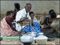 Displaced people in Sri Lanka