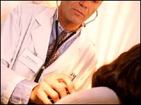 A doctor with patient