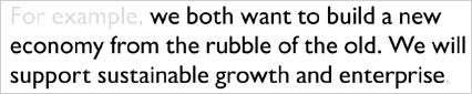 building a new economy from the rubble of the old by supporting sustainable growth and enterprise