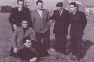 Italians outside Marston Valley hostel