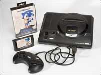 Sega Megadrive and Sonic The Hedgehog game