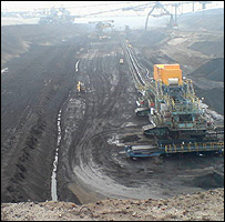 Open cast coal mine in Germany