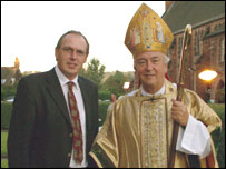 Lamont Howie with the Archbishop of Birmingham