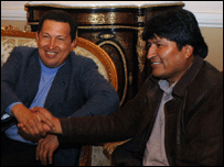 Hugo Chávez e Evo Morales