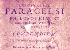 Title page from a Medical Textbook by Paracelsus