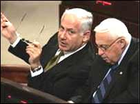 شارون (راست) و نتانياهو