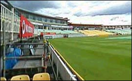 View from the webcam of Egbaston cricket ground