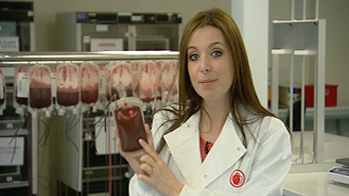 Llinos Lee at the Welsh Blood Service