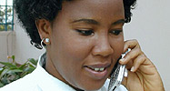 Woman using mobile phone