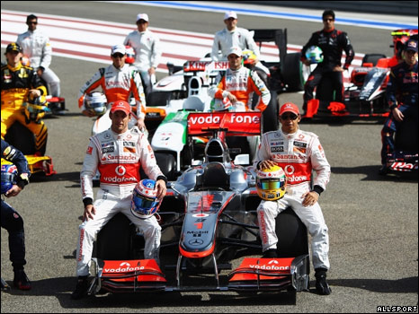 Los equipos prontos para competir