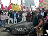 Manifestação de partidários do presidente