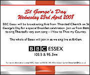 invitation to St Georges day celebration