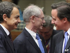 Jose Luis Rodriguez Zapatero and David Cameron