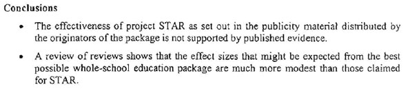 Some conclusions from Blueprint report